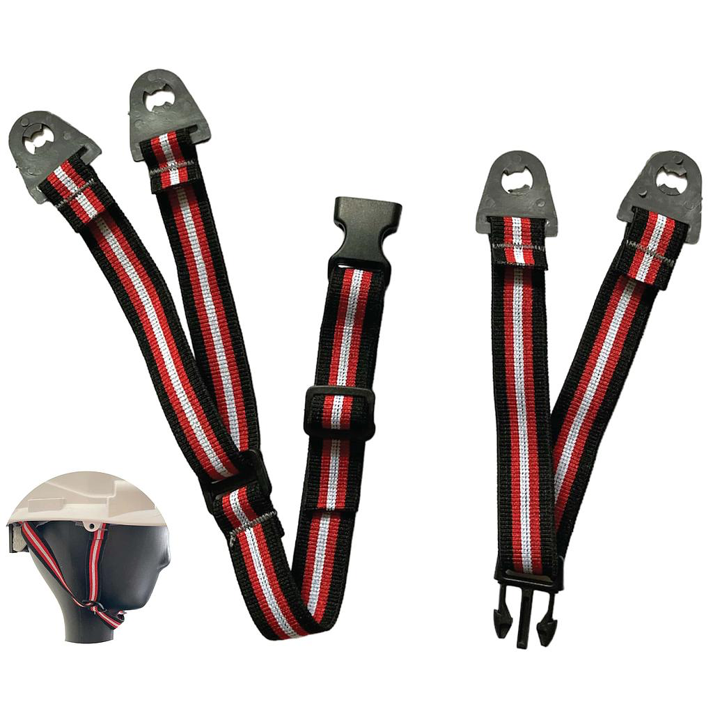 [HEAD-0061] ChinStrap (incl. Clips) for Safety Helmet - striped