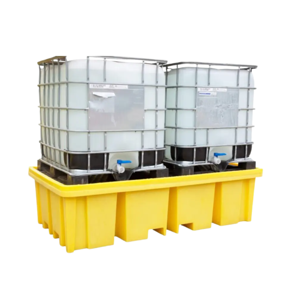[SPILL-0002] 4 Way Double IBC Spill Containment Pallet & Grate