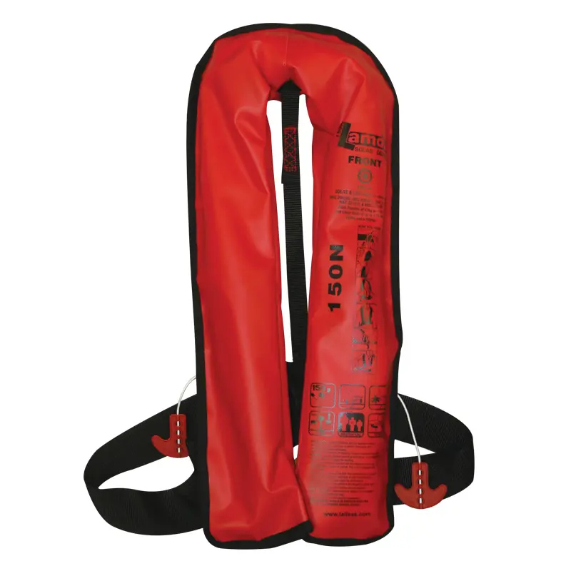 Lalizas Inflatable Lifejacket Adv Lamda Auto 150N, SOLAS, w/ Stainless Steel Buckle (Model: 71107)