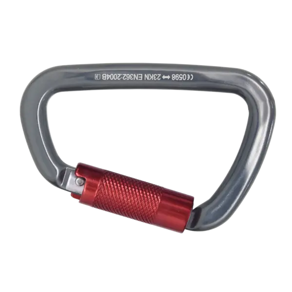 Aluminum Double Action Bulb Type Karabiner 24mm Opening 23kN