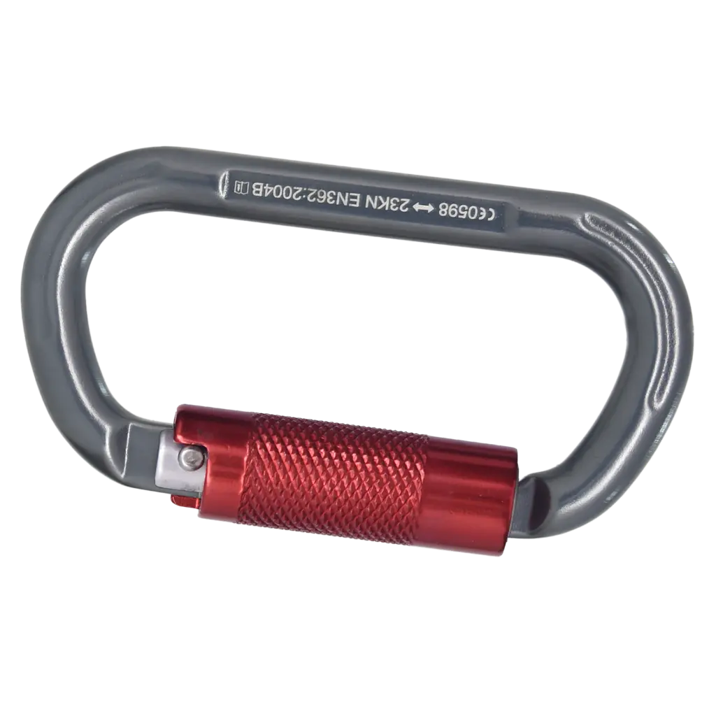 Aluminum Double Action Bulb Type Karabiner 14mm Opening 23kN