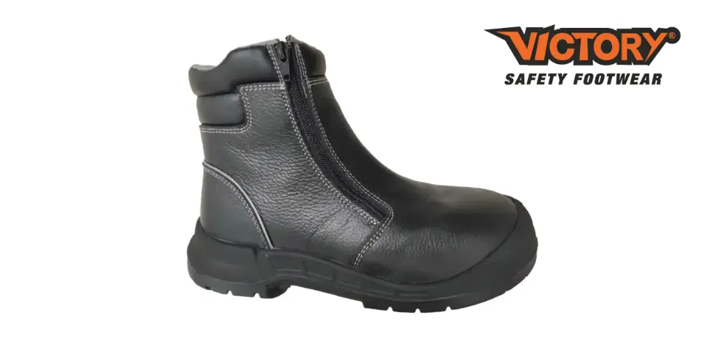 [BOOT-0132] Victory Safety Footwear - VS103 Mid Cut w/ Side Zip  (UK3/EU36)