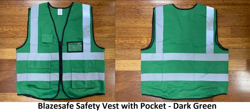 [VEST-0001] BLAZESAFE Safety Vest w/multipockets (Red)
