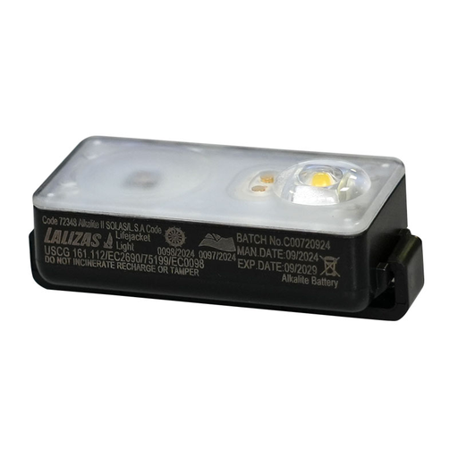 Lifejacket LED Flashing Light "Alkalite II" Water Activated ON-OFF L.S.A Code, Model 72348