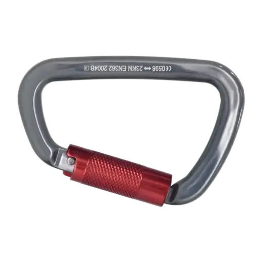 [AFC601421] Aluminum Double Action Bulb Type Karabiner 24mm Opening 23kN