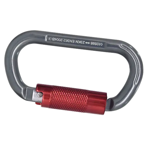 [AFC601422] Aluminum Double Action Bulb Type Karabiner 14mm Opening 23kN