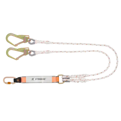 [AFL403611] Essential Twin 12mm twisted rope lanyard 1.8m with Karabiner at one end & Snap Hook at other end