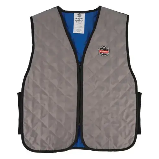 Ergodyne Chill-Its 6665 Evaporative Cooling Vest - Embedded Polymers, Zipper Closure 